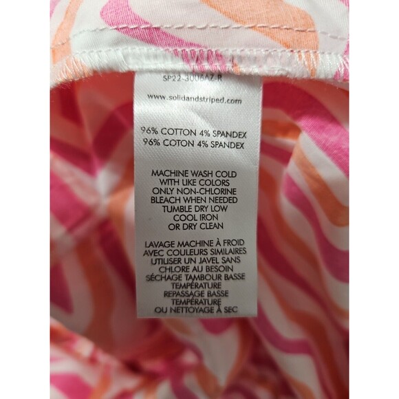 Solid and Striped Olympia (Abstract Zebra) Small Pink & Orange Cotton Blend NWT - Picture 8 of 8